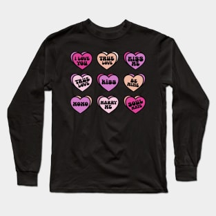 Valentine Candy Hearts Long Sleeve T-Shirt